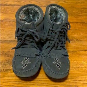 Harvester Lined moccasin boots